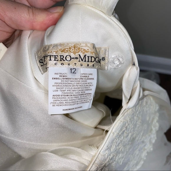 Sottero and Midgley Short Ivory Wedding Dress Size 12 Bride Bridal Gown - Picture 16 of 16